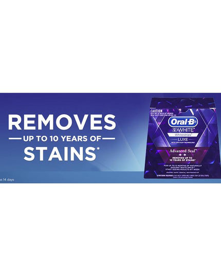 Oral B 3D White Luxe Advanced Seal 14 Teeth Whitening Treatments