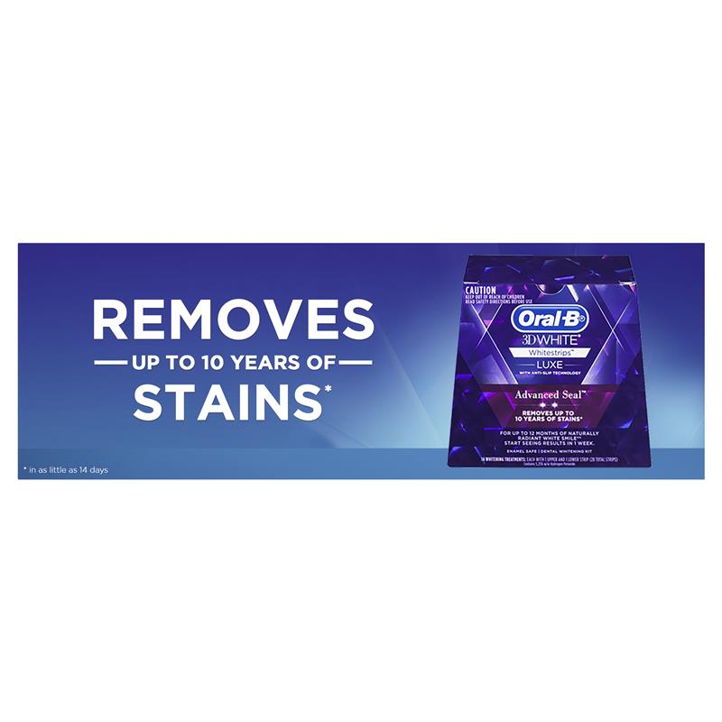 Oral B 3D White Luxe Advanced Seal 14 Teeth Whitening Treatments