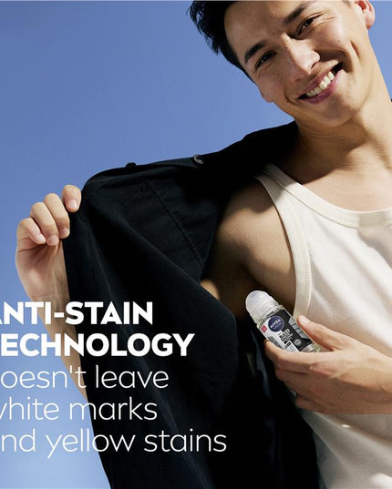 NIVEA MEN Black & White Invisible Roll On Deodorant 72H Protection 50ml
