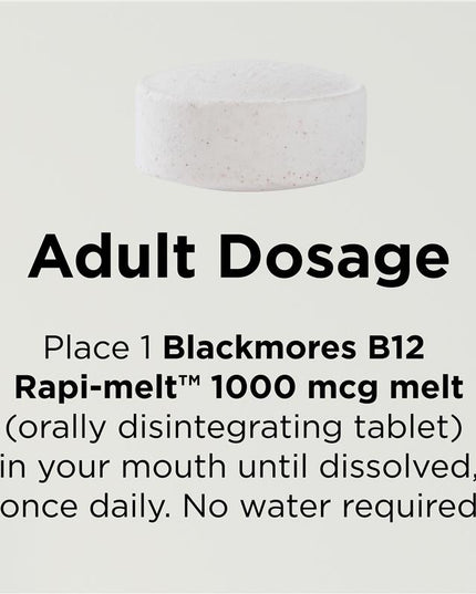 Blackmores B12 Rapi-Melt 1000mcg 60 Tablets