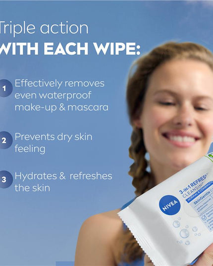 NIVEA Daily Essentials Refreshing Face Wipes 7pk