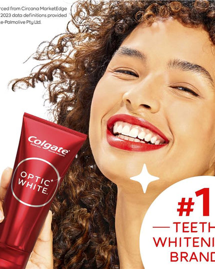 Colgate Toothpaste Optic White Luminous High Impact Teeth Whitening 85g