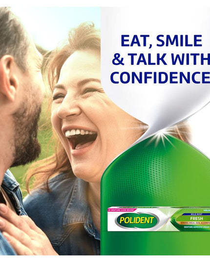 Polident Denture Adhesive Cream Fresh Mint 60g