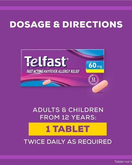 Telfast 60mg 20 Tablets