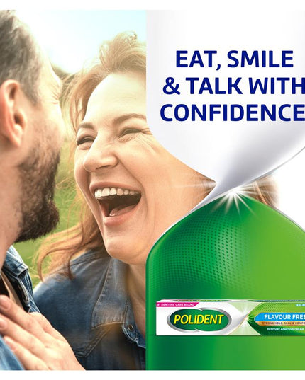 Polident Denture Adhesive Cream Flavour Free 60g