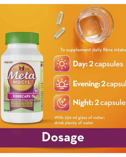 Metamucil Fibre Supplement FibreCaps 160 Capsules