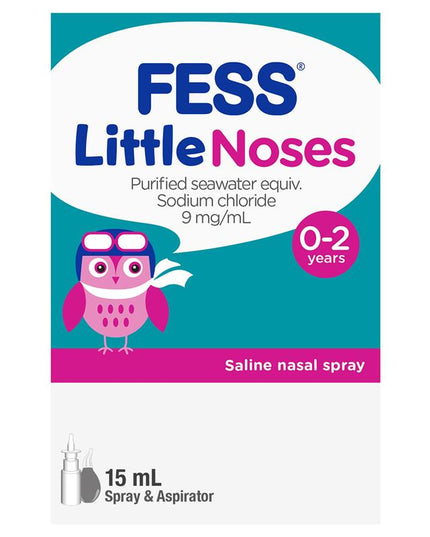 Fess Little Noses Saline Nose Spray + Aspirator 15ml