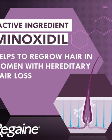 Regaine Women's Regular Strength Minoxidil Hair Regrowth Treatment 3 x 60mL