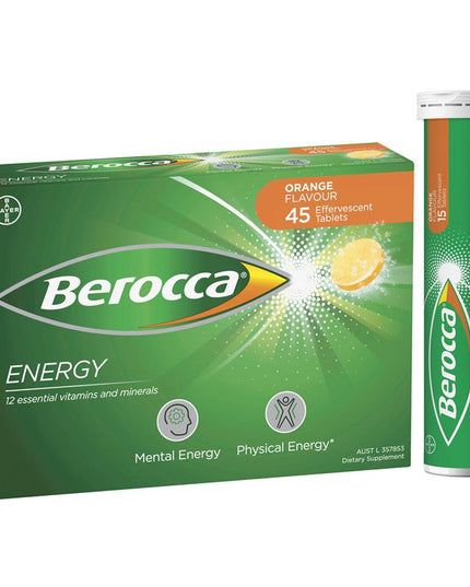 Berocca Energy Orange 45 Effervescent Tablets