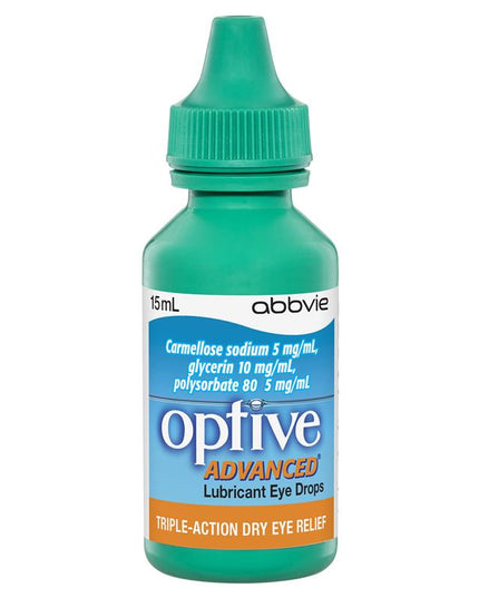 Optive Advanced Lubricant Eye Drops 15ml