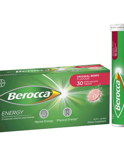 Berocca Energy Original Berry 30 Effervescent Tablets