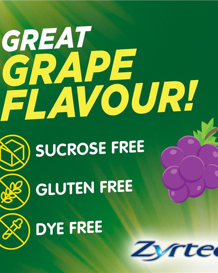 Zyrtec Kids Antihistamine Allergy & Hayfever Oral Liquid Grape 120mL