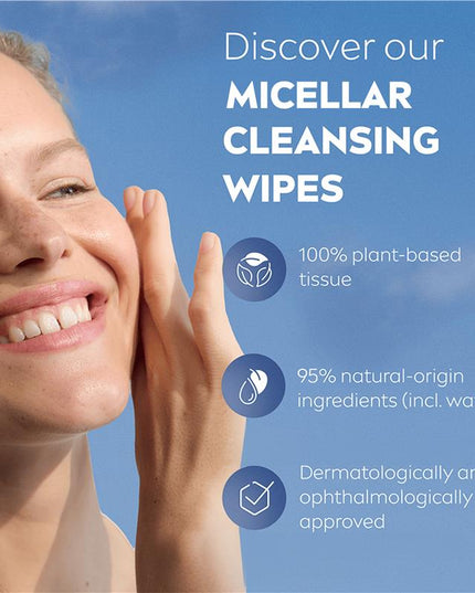 NIVEA Daily Essentials Biodegradable Micellar Cleansing Wipes 25pk