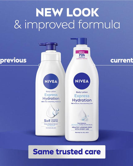 NIVEA Express Hydration Body Lotion Moisturiser 400ml