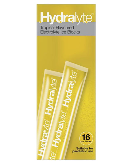 Hydralyte Electrolyte Ice Blocks Tropical 16