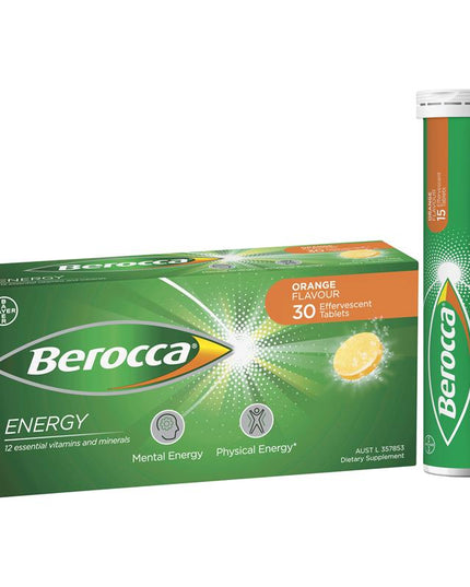 Berocca Energy Orange 30 Effervescent Tablets