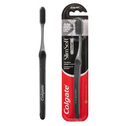 Colgate SlimSoft Charcoal Toothbrush Soft with charcoal infused bristles