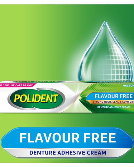 Polident Denture Adhesive Cream Flavour Free 60g
