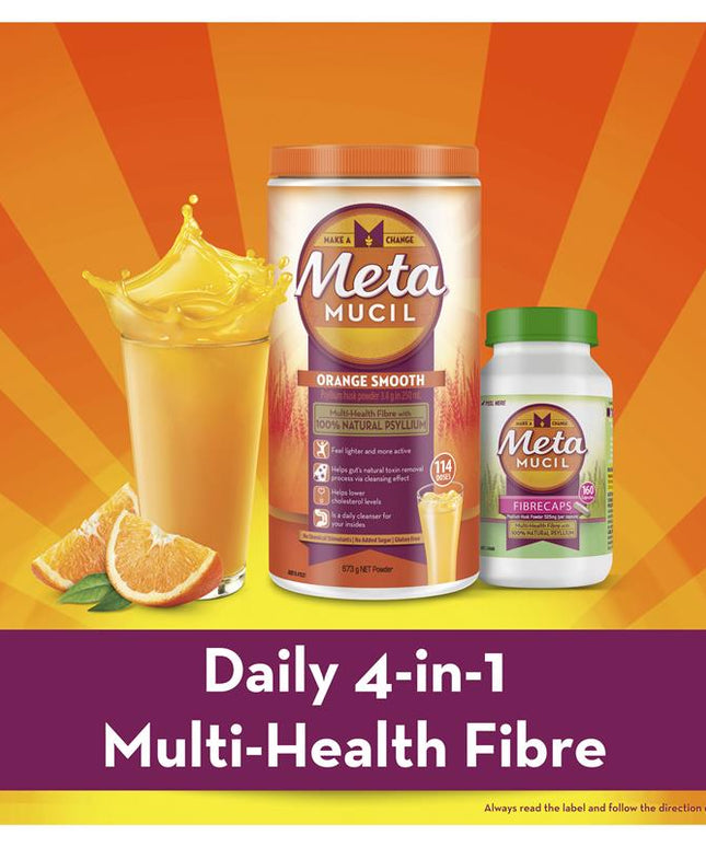 Metamucil Fibre Supplement Smooth Texture Lemon-Lime Flavour 72 doses 425g