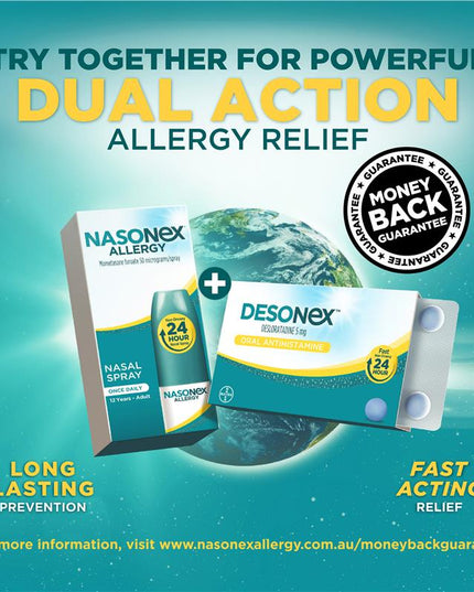 Nasonex Allergy Non-Drowsy 24 Hour Nasal Spray Twin Pack 2 x 140 Sprays