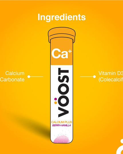 Voost Calcium + D3 Effervescent 20 Tablets