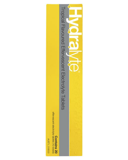 Hydralyte Electrolyte Effervescent Tropical 20 Tablets