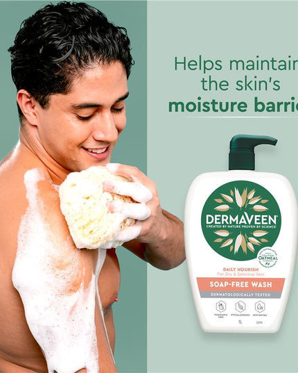 DermaVeen Daily Nourish Moisturising Lotion for Dry & Sensitive Skin 1L