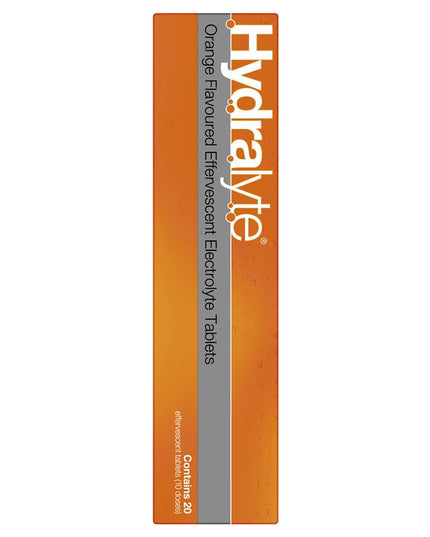Hydralyte Electrolyte Effervescent Orange 20 Tablets
