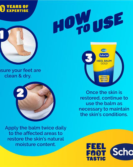 Scholl Eulactol Foot Heel Balm 200g - Rough Dry or Cracked Skin