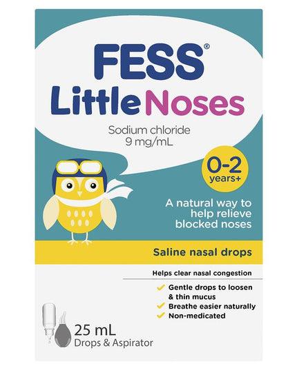 Fess Little Noses Saline Nose Drops +Aspirator 25ml