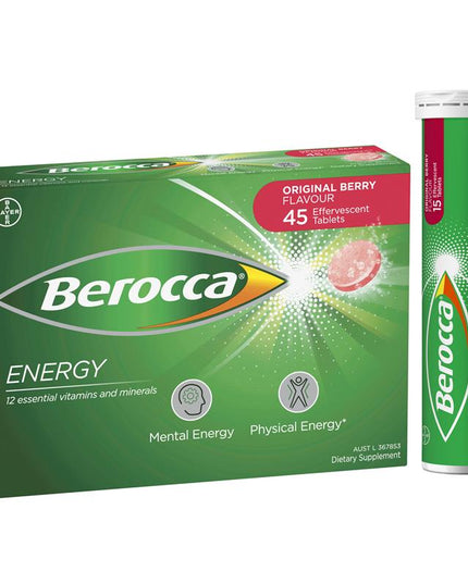 Berocca Energy Original Berry 45 Effervescent Tablets