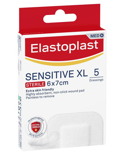 Elastoplast Sensitive Dressing XL 6x7cm 5 Dressings