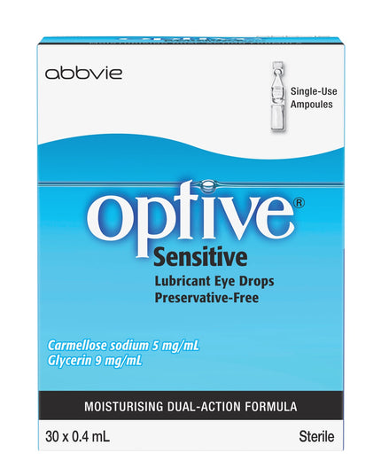Optive Sensitive Eye Drops 30 x 0.4ml