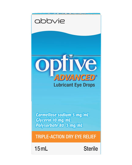 Optive Advanced Lubricant Eye Drops 15ml