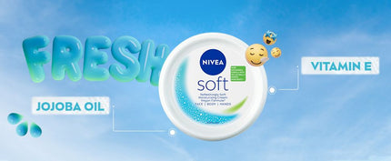 NIVEA Soft Moisturiser Cream Face Body Hands 200ml