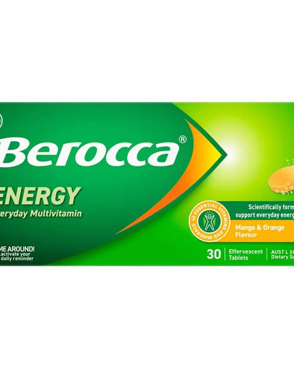 Berocca Energy Mango And Orange 30 Tablets