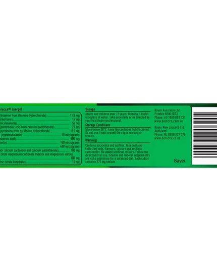 Berocca Energy Mango And Orange 30 Tablets