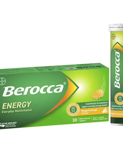 Berocca Energy Mango And Orange 30 Tablets
