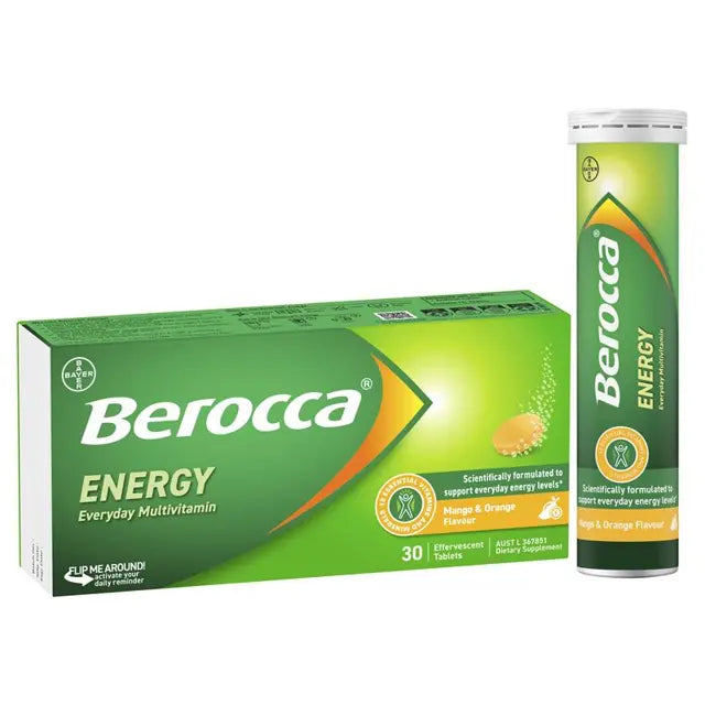 Berocca Energy Mango And Orange 30 Tablets