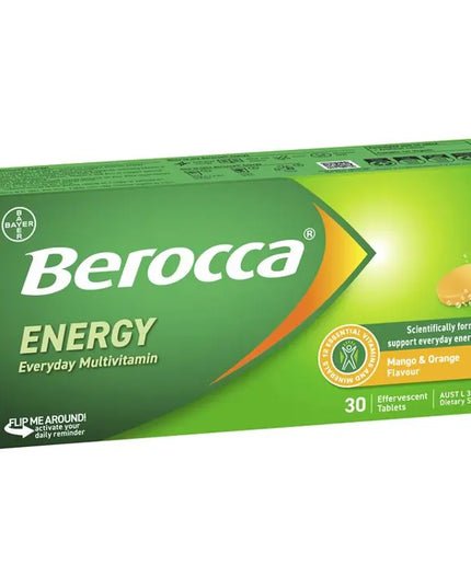 Berocca Energy Mango And Orange 30 Tablets