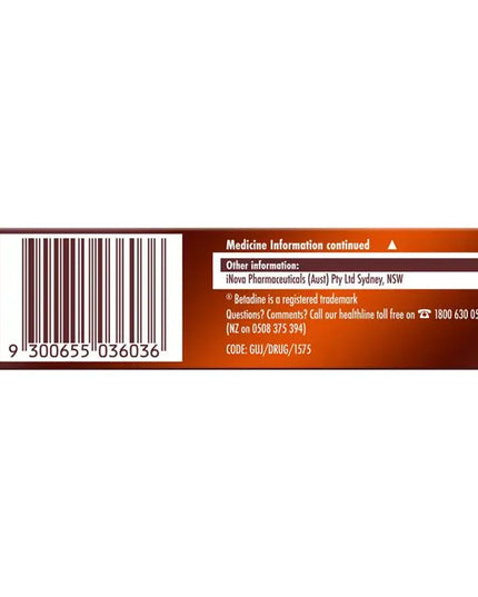 Betadine Cold Sore Ointment Cream 7.5g