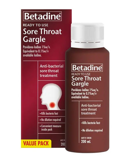 Betadine Sore Throat Ready To Use 200ml