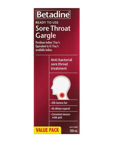 Betadine Sore Throat Ready To Use 200ml