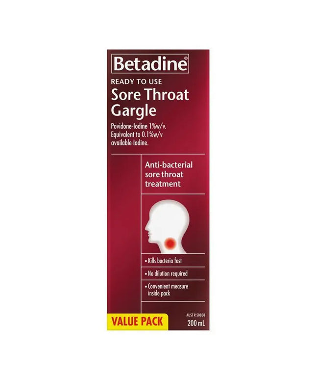 Betadine Sore Throat Ready To Use 200ml