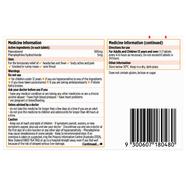 CODRAL® Cold & Flu 24 Tablets