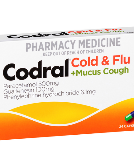 CODRAL® Cold & Flu + Mucus Cough 24 Capsules