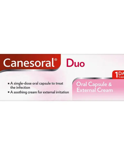 Canesoral Duo Oral 150mg Capsules And 10mg/g Cream - 1 Pack