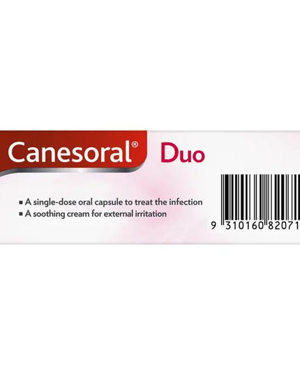 Canesoral Duo Oral 150mg Capsules And 10mg/g Cream - 1 Pack