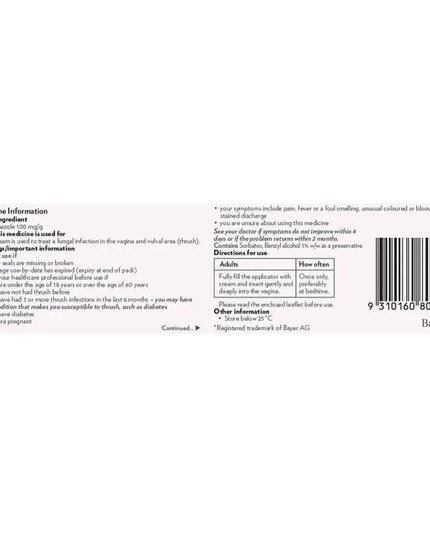 Canesten Clotrimazole 1 Day Cream 5g