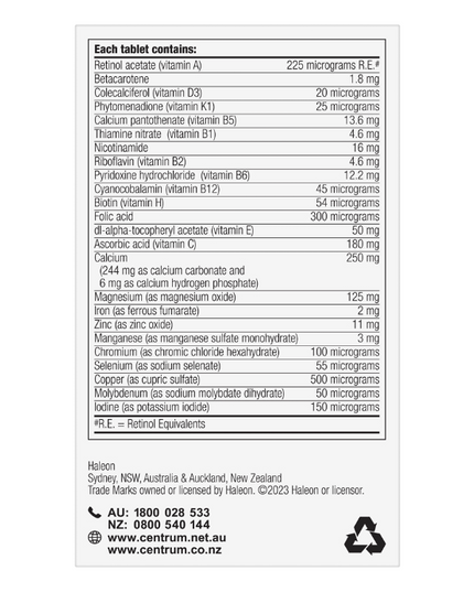 Centrum for Men 50+ 60 Tablets